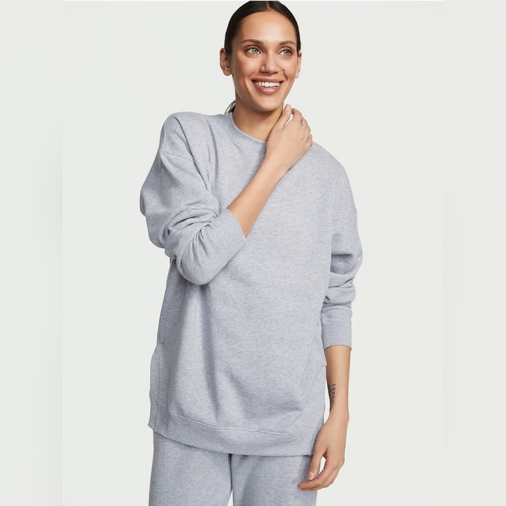 NWT Victoria's Secret Cotton Fleece Mock Neck Pullover